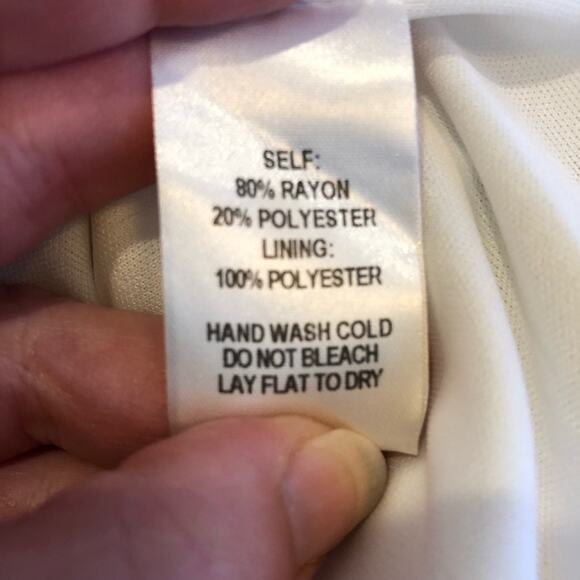 Lulus High Tide ivory white yellow striped ruffle one shoulder dress size Medium - Picture 11 of 13